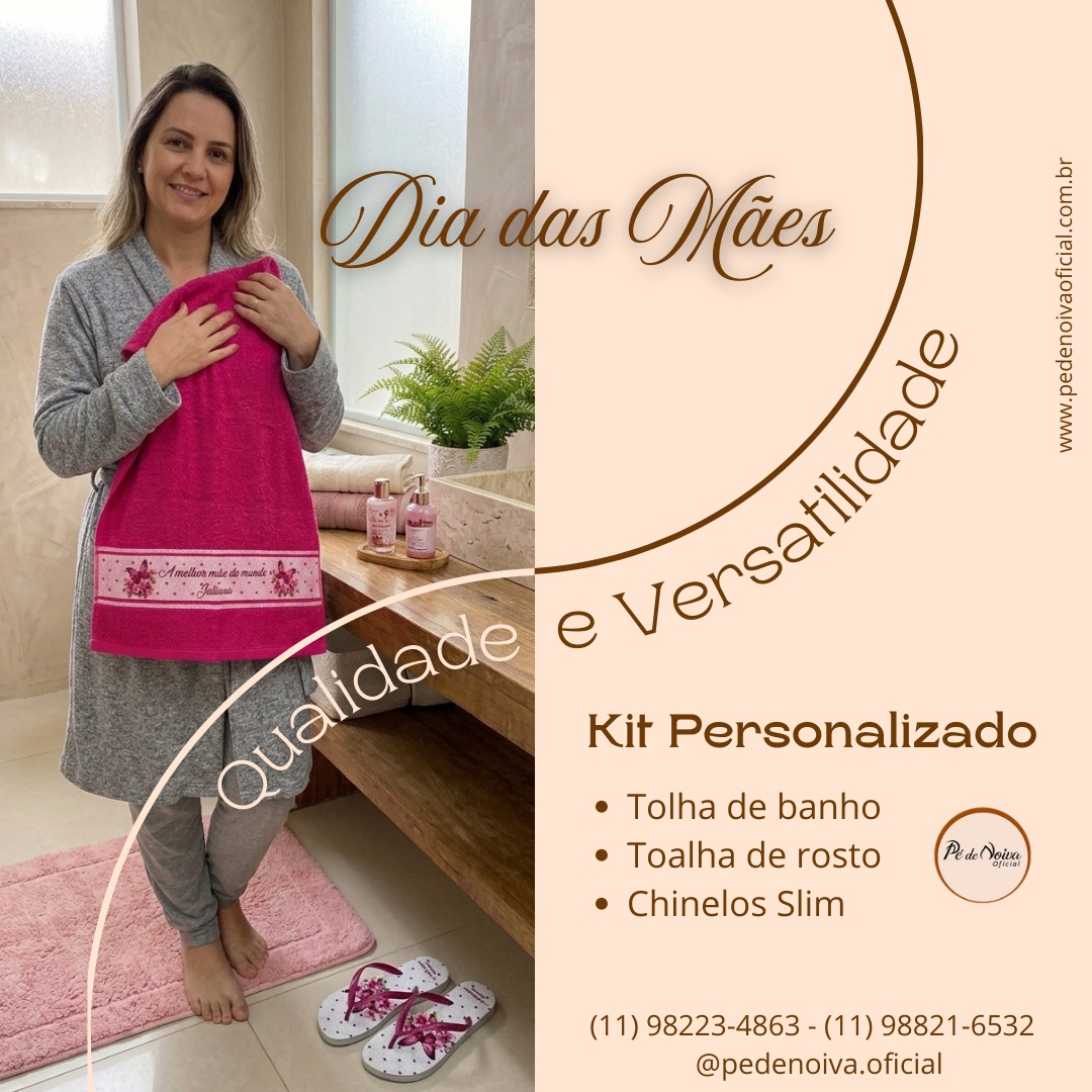 Toalha de banho Dia das Mães 