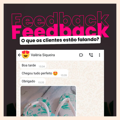 A opinião dos nossos clientes é essencial. Cada retorno nos motiva a crescer, melhorar e seguir entregando brindes que encantam em cada detalhe.