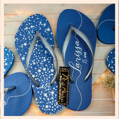 Chinelos Personalizados 15 anos - modelo Slim