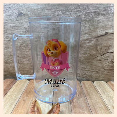 Caneca de Chopp personalizada material acrílico 