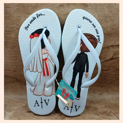 Chinelos personalizados noivinhos     
