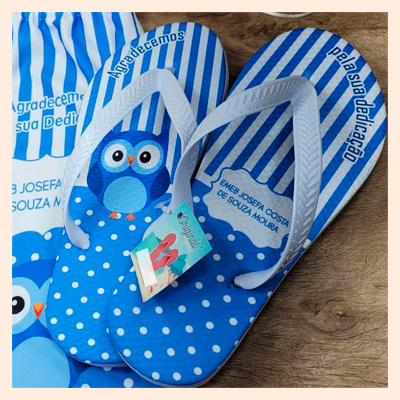 Chinelos personalizados infantil - modelo tradicional 