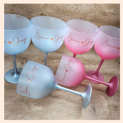 Taça de Gin Jateada personalizada - material acrílico - 550ml