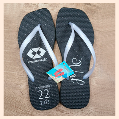 Chinelos personalizados modelo Slim estampa sublimação