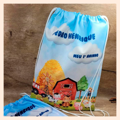 Mochila personalizada modelo saco
